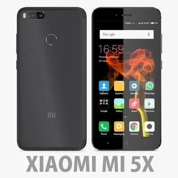Xiaomi Mi 5X Black 3D Model