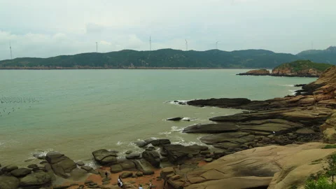 Xiawei island time lapse Stock Footage 168107428