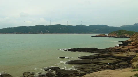 Xiawei island time lapse Stock Footage 168107437