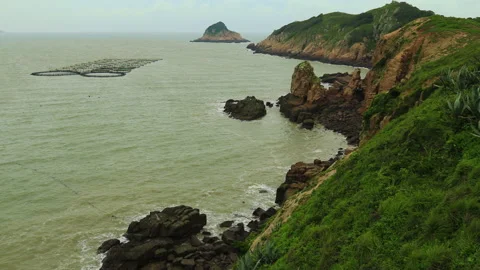 Xiawei island time lapse Stockbeeldmateriaal 168108042