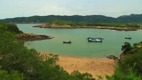 Xiawei island time lapse Stock Footage 168108435