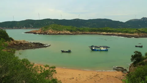 Xiawei island time lapse Stock Footage 168108488
