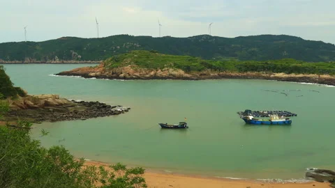 Xiawei island time lapse Stock Footage 168108589