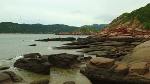 Xiawei island time lapse Stock Footage 168108633