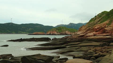 Xiawei island time lapse Stock Footage 168108728