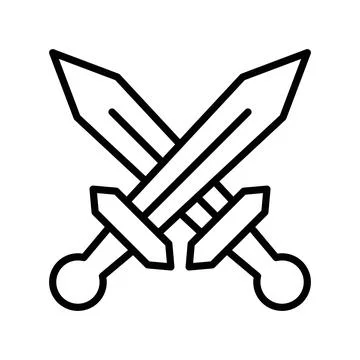 Xifos linear logo mark in black and white Stock Illustration