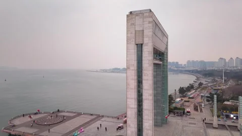 Xing fu men far orbit Stock Footage 296646229