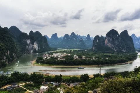 The xingping viewpoint Stock Photos