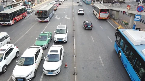 Xining traffic Stock Footage 124938943