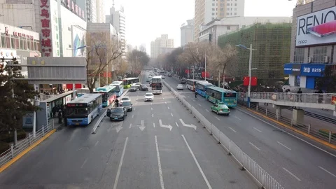 Xining traffic Stock Footage 124939080