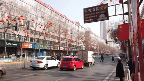 Xining traffic Stock Footage 124939081