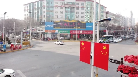 Xining traffic Stock Footage 124939312