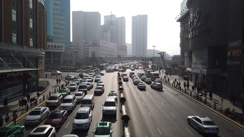 Xining traffic Stock Footage 124941316