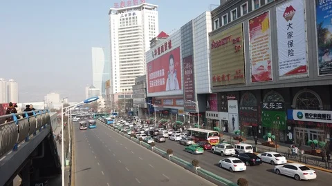 Xining traffic Stock Footage 124941724