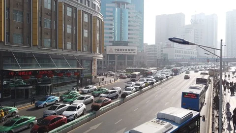 Xining traffic Stock Footage 124942015