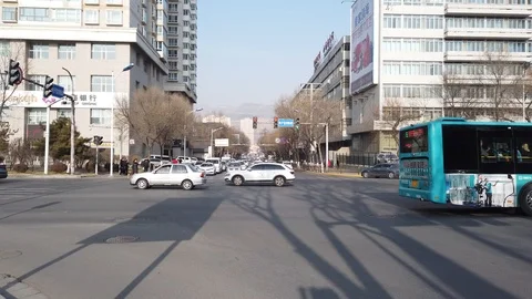 Xining traffic Stock Footage 124943474