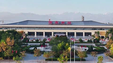 XINING,12th, 2025: Drone shot of  central residential neighborhood of Xining, Stock Footage 325164295
