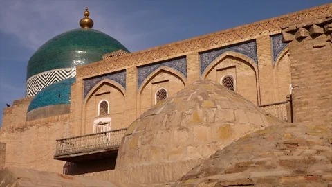 A Xiva mosaic temple complex Stock Footage 106221631