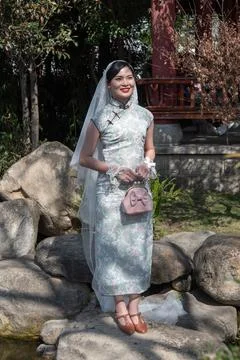 Xizhou. A bride.  Stock Photos