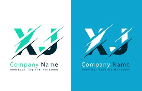 XJ Letter Logo Vector Design Concept Elements 库存插图
