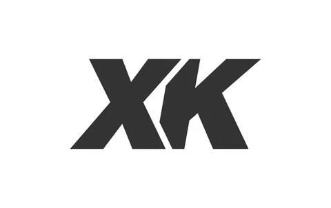 XK Techno Editable Font Logo For Corporate Branding. Bold, Futuristic Desig.. Stock Illustration