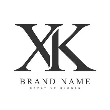 XK trendy logotype template. Initial letter x and k classic font style. Cre.. Stock Illustration