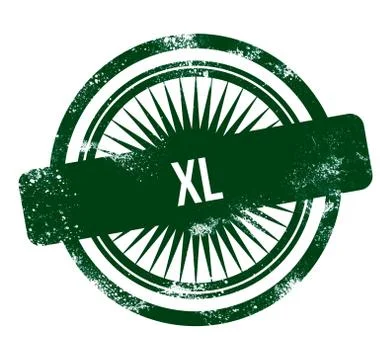Xl - green grunge stamp Stock Illustration
