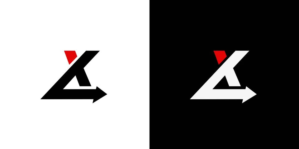 XL initials logo design, unique and modern combination of direction symbols 3 Stock Illustration