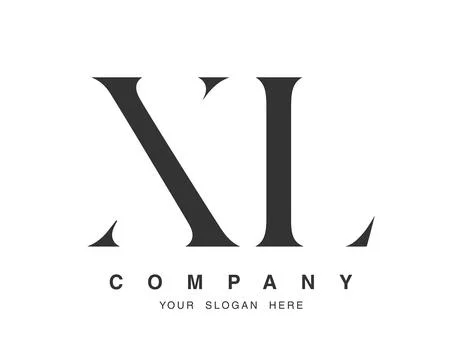 XL logo design. Initial letter x and l serif font style. Creative classic c.. Stock Illustration