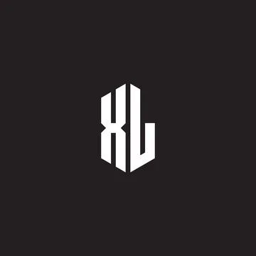 XL Logo monogram with hexagon shape style design template Stock Illustration
