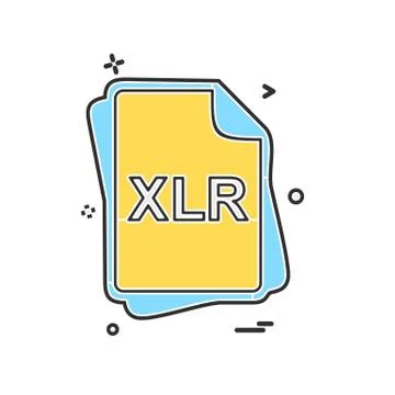 XLR file type icon design vector Stock Illustration