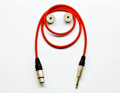 XLR to Phono 1:4TRS Connector Cable Stock Photos