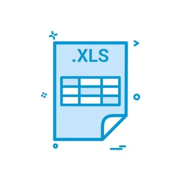 XLS application download file files format icon vector design Stock Illustration