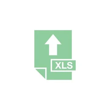 XLS Document Download Icon Vector Template Stock Illustration
