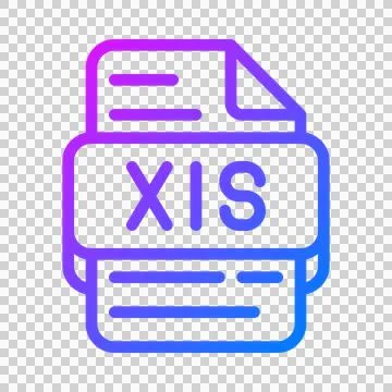 Xls document format file type icon. gradient icons for database software.  Stock Illustration