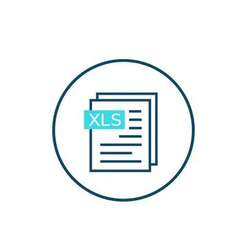 Xls document vector icon Stock Illustration