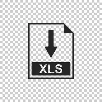 XLS file document icon. Download XLS button icon isolated on transparent 스톡 일러스트
