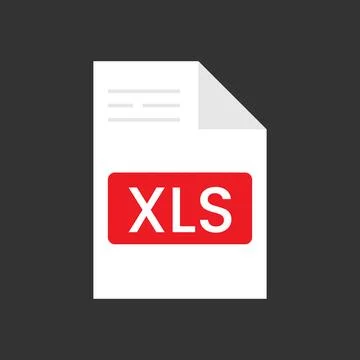 XLS file extension icon Stock Illustration