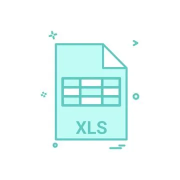 Xls file file extension file format icon vector design 스톡 일러스트