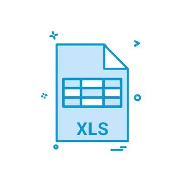Xls file file extension file format icon vector design 스톡 일러스트