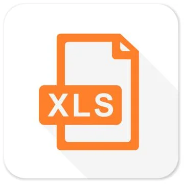 Xls file flat icon Stock Illustration