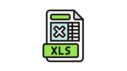 Xls file format document color icon animation Stock Footage 326100779
