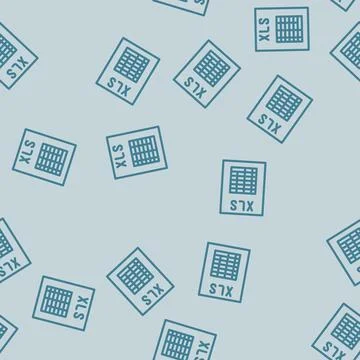 Xls file format document line vector seamless pattern Stock Illustration