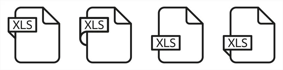 XLS file format document type colored icon. Stock Illustration