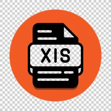 Xls file type database icon. document files and format extension symbol Illustrazione stock