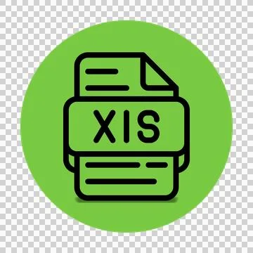 Xls file type icon. files and document format extension. with an outline st.. Illustrazione stock
