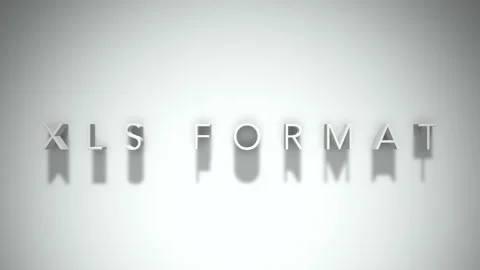 Xls format 3D title animation with shadows on a white background Stock Footage 297801980
