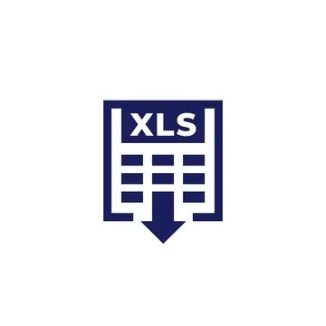 Xls icon, download document vector Illustrazione stock