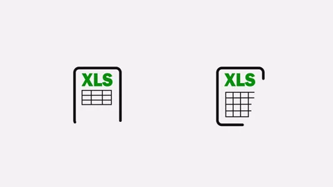 XLS icon download Video stock 336653975