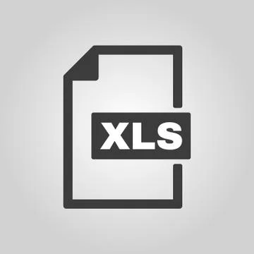 The XLS icon. File format symbol. Flat Illustrazione stock